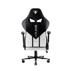 Fotel Diablo Chairs X-Player 2.0 Normal Size Gamingowy do 160kg Skóra ECO Tkanina Czarno-biały