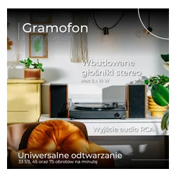 Gramofon ADLER AD 1915 Drewno