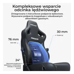 Fotel Anda Seat Kaiser 4 V2 XL Gamingowy do 150kg Tkanina Ciemnoszary