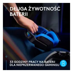 Słuchawki bezprzewodowe z mikrofonem Logitech G535 Lightspeed Nauszne Czarno-niebieski