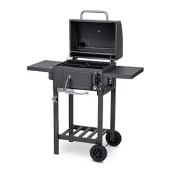 Grill węglowy ogrodowy Berdsen BD-892 komin żeliwny ruszt z pokrywą popielnik + termometr