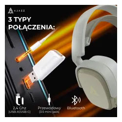 Słuchawki bezprzewodowe z mikrofonem Ajazz AHM09 MAX Nauszne Szary