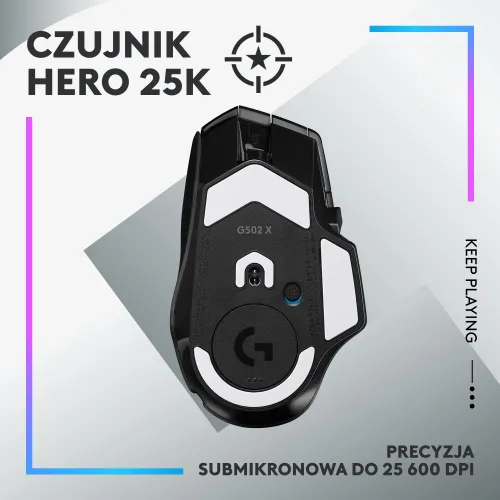 Myszka gamingowa Logitech G502 X Plus - czarny