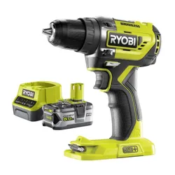 Wiertarko-wkrętarka RYOBI ONE+ R18DD5-0 + Akumulator RYOBI RC18120-150 5Ah 18V + Ładowarka