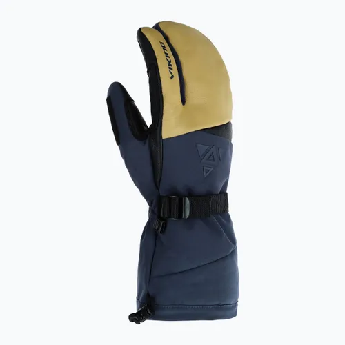 Rękawice narciarskie męskie Viking Norvik Pro Lobster Freeride navy/beige
