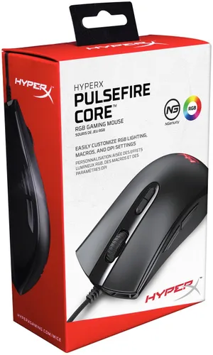 Myszka gamingowa HyperX Pulsefire Core przewodowa 6200 dpi optyczna czarna