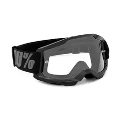 Gogle rowerowe dziecięce 100% Strata 2 Junior 50031-00001 black/clear