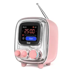 Głośnik mobilny DIVOOM Tivoo 2 Radio FM Różowy
