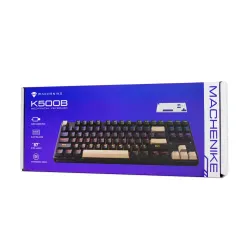 Klawiatura mechaniczna Machenike K500B-B87 Gamingowa Przewodowa Red Switch Biała