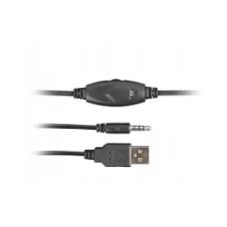 Słuchawki przewodowe z mikrofonem Fury Phantom Nauszne Czarno-niebieski