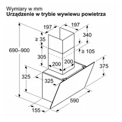 Okap Bosch DWK65DK20 Biały