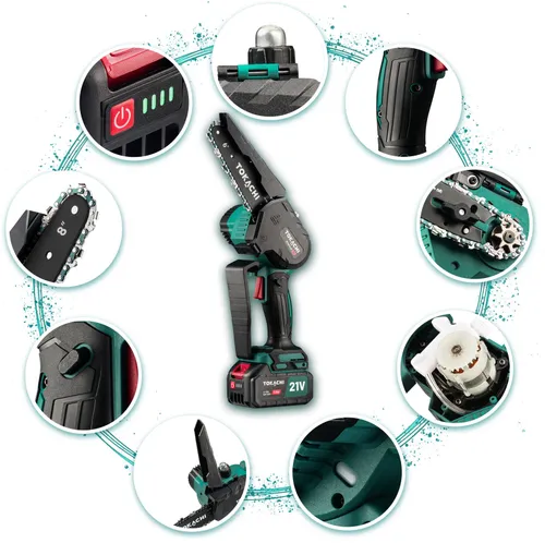 Piła łańcuchowa akumulatorowa TOKACHI 21V Drakkar 35 2x3Ah