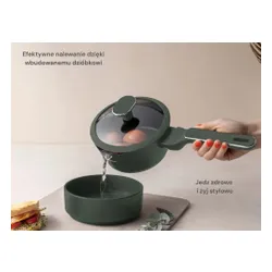 Zestaw patelni i garnków BERLINGER HAUS Matte Green BH 8208N (15 elementów)