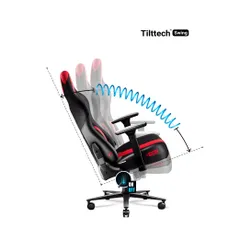 Fotel Diablo Chairs X-Player 2.0 Normal Size Gamingowy do 160kg Skóra ECO Tkanina Karmazynowo-antracytowy