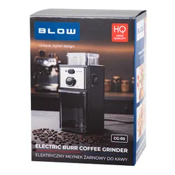 Młynek Do Kawy BLOW Elektryczny Żarnowy Mocny 150w Pojemnik 100g Cicha Praca