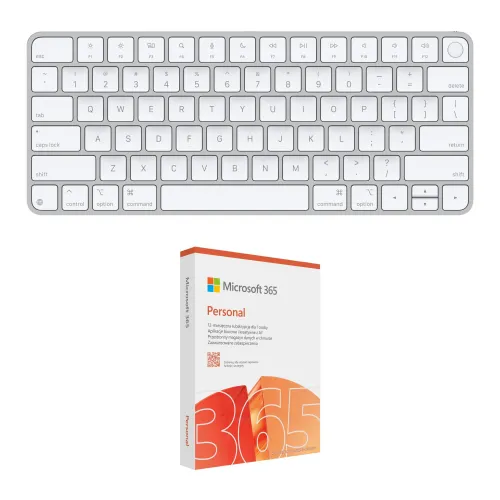 Klawiatura APPLE Magic Keyboard z Touch ID Biały + Program MICROSOFT 365 Personal
