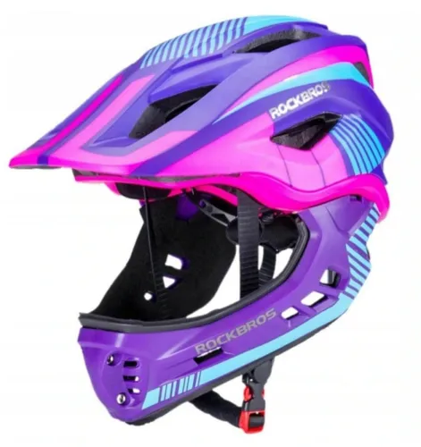 Kask rowerowy dziecięcy, Szczękowy, na rower, hulajnogę, ROCKBROS, S