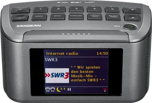 Radioodbiornik Sangean FUSION 110 RCR-11WF Radio FM DAB+ Internetowe Srebrny