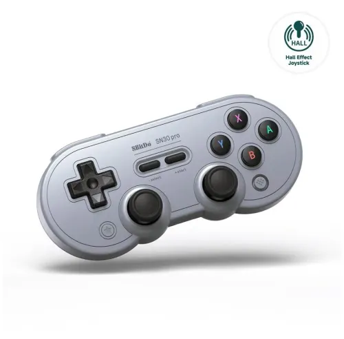 Pad 8BitDo SN30 Pro Bluetooth Hall Effect do PC, Nintendo Switch, Android, iOS Bezprzewodowy Gray