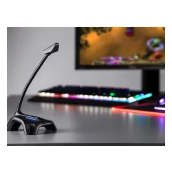 Mikrofon Tracer Gamezone Gamer LED USB Przewodowy Pojemnościowy Czarny