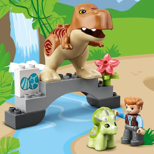 Lego Duplo Tyrannosaurus ve Triceratops'un kaçışı (10939)