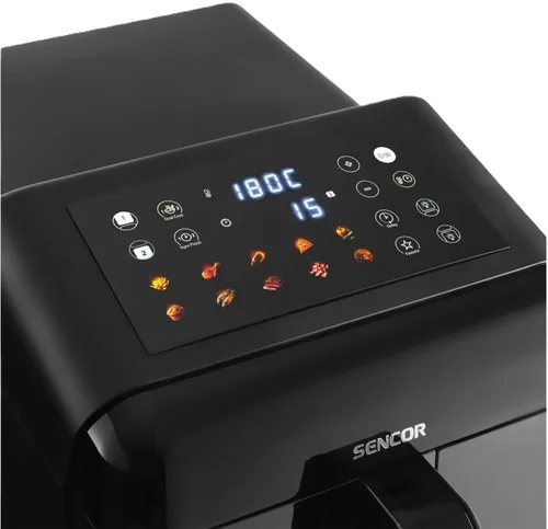 Air Fryer Frytkownica beztłuszczowa SENCOR SFR 1250BK 11.6l z podwójnym koszem, 10 automatycznymi programami i okienkiem do obserwacji postępów