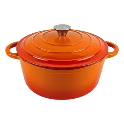 Garnek żeliwny HAGE DQ26 5L Pomarańczowy