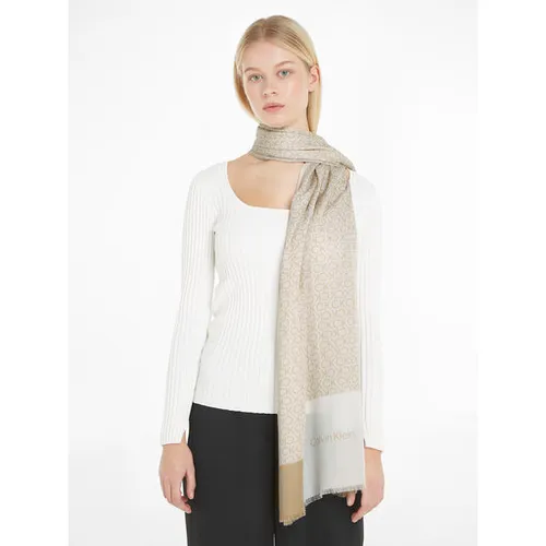 Șal Calvin Klein Geo logo Minimal șal 70x180 k60k610228 Doeskin PBP