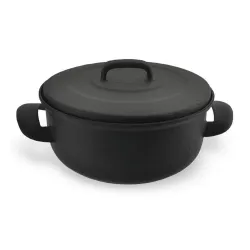 Garnek stalowy z pokrywką BELIS CAST-IRON POT BLACK 4 l