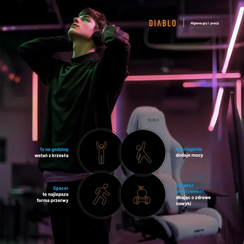 Fotel DIABLO CHAIRS X-One 2.0 Prime Szary