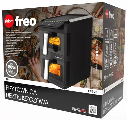 Air Fryer Frytkownica beztłuszczowa ELDOM FR300 10l z okienkiem do obserwacji postępów