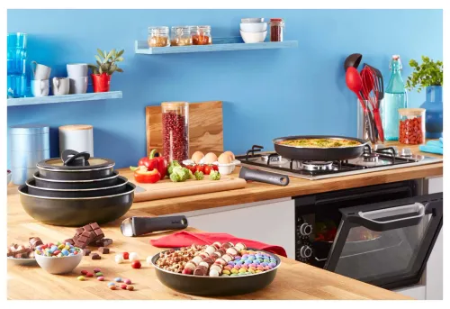 Zestaw patelni Tefal Ingenio Easy Cook & Clean L1539143 Tytanowa 24cm, 28cm