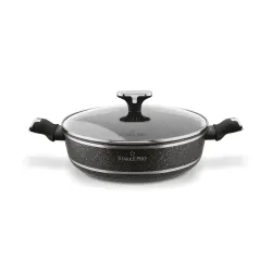 Patelnia na indukcję z pokrywką krótkie uchwyty Starke Pro Celebrity Marble 28 cm