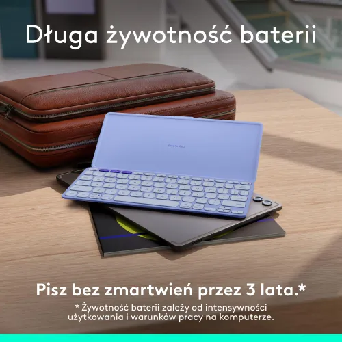 Klawiatura nożycowa Logitech Keys-To-Go 2 Fioletowy