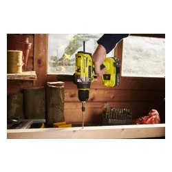 Wiertarko-wkrętarka RYOBI R18PD7-0 + Akumulator RYOBI RC18120-125 2.5Ah 18V + Ładowarka