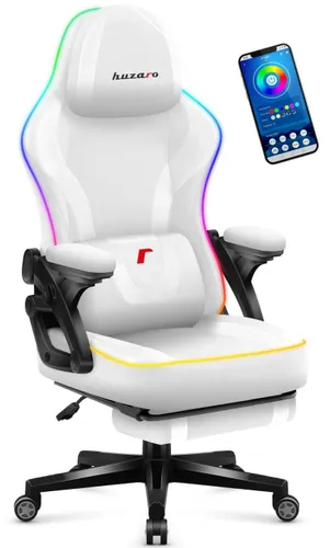 Fotel HUZARO Force 4.6 RGB Biały