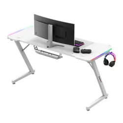 Biurko gamingowe HUZARO Hero 3.3 RGB Biały