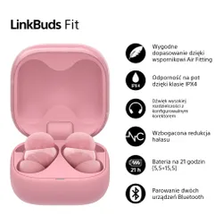 Słuchawki dokanałowe SONY LinkBuds WF-LS910 Różowy