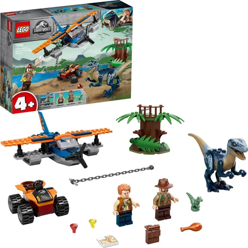 Конструктор Lego Jurassic World велоцираптор: на помощь биплану (75942)