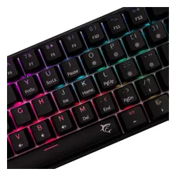 Klawiatura gamingowa White Shark Shinobi Red przewodowa mechaniczna podświetlana czarna