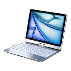 Etui na iPad Air 11 cali TYPECASE Flexbook Touch Srebrny Klawiatura