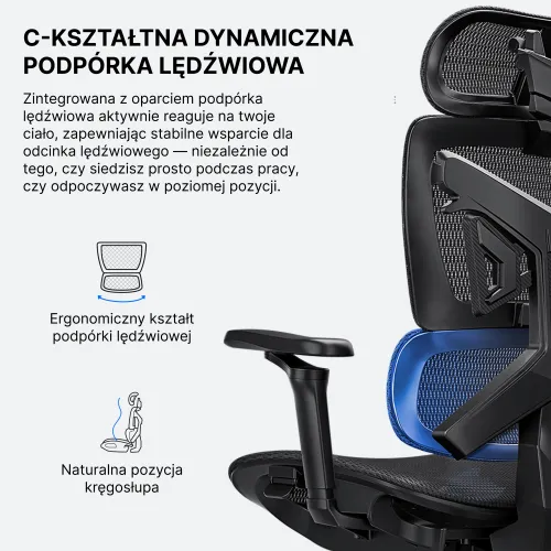 Fotel Anda Seat X-Air Pro XL Gamingowy do 120kg Tkanina Czarny