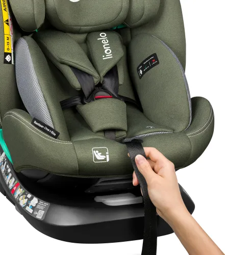 Fotelik samochodowy LIONELO Bastiaan One-i-Size 40-150 cm (0-36 kg) Zielony
