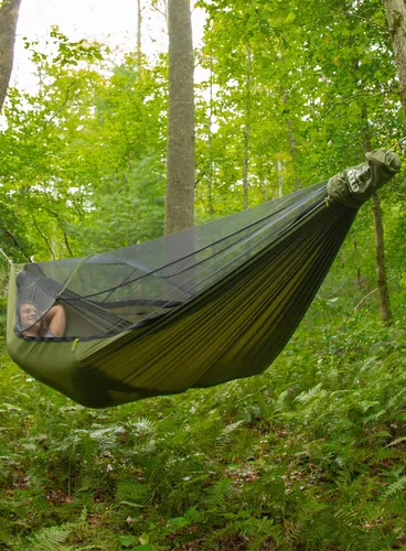 Hamak ENO JungleLink Hammock System - charcoal/evergreen