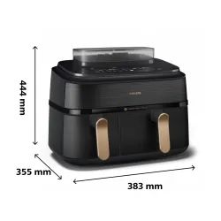 Air fryer Philips Ovi Dual Basket NA552/00 2750W 9l Aplikcja mobilna Gotowanie na parze