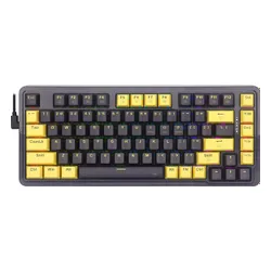 Klawiatura mechaniczna Redragon K649 Elf RGB Red Switch Czarno-żółty