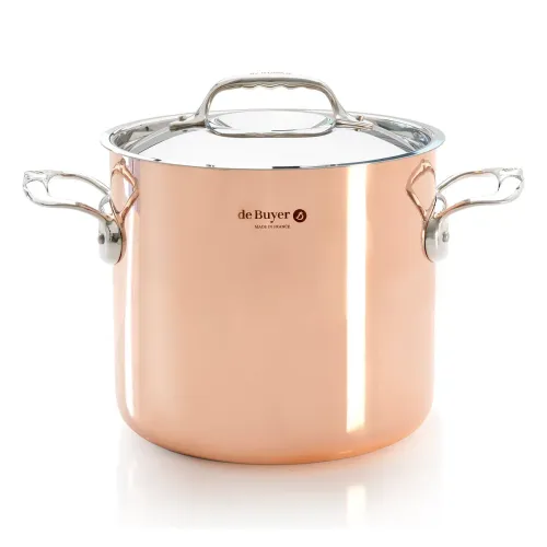 DE BUYER Prima Matera 5,7 l - garnek miedziany z pokrywką