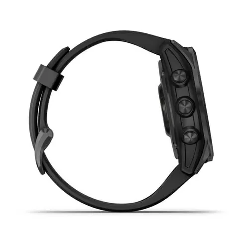 Смарт-часы Garmin FENIX 7S Solar серый с черным силиконовым ремешком (010-02539-13)