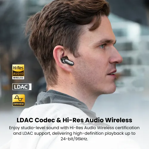 Słuchawki bezprzewodowe Tozo AeroSound6 Pro Dokanałowe Bluetooth 5.4 Czarny