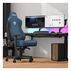 Fotel Anda Seat Kaiser 3E XL Gamingowy do 150kg Tkanina Granatowy